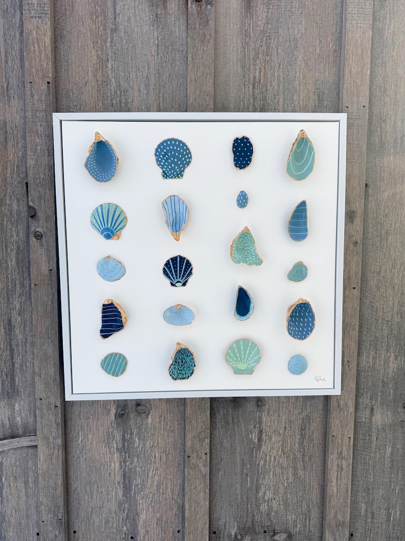 Hand Painted Seashell Wall Art: Custom Coastal Decor - Etsy