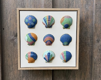 Hand Painted Shell Art| Coastal Decor|Gifts| Ocean Inspired|Coastal Home| Dover Designs Original