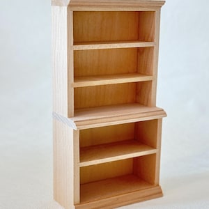 1:12 Miniatur Puppenhaus DIY Unbemaltes Bücherregal ; 1/12 Maßstab Diorama Puppen Bücherregal Schrank