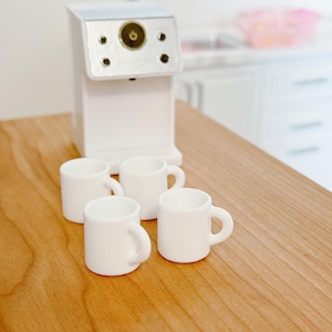 1:6 Miniature Dollhouse Coffee Mug Cups Set 1/6 Scale 12 Inches Doll Kitchen Accessories Bundle Sale