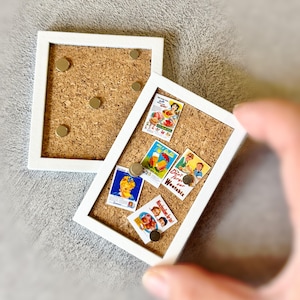 Miniature Wood Frame Magnet Cork Board- 1/12 Scale Dollhouse Wall Decor Home Decoration(Two Sizes Available)