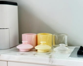 1:6 Miniature Kitchen Supplies Jars; 1/6 Scale Candy Tea Jar and Lid