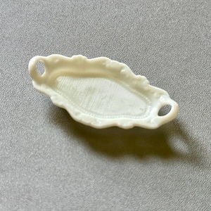 Miniature DIY Unpainted 3D Print Dollhouse Double Handled Tray-1:12 1/6 Scale