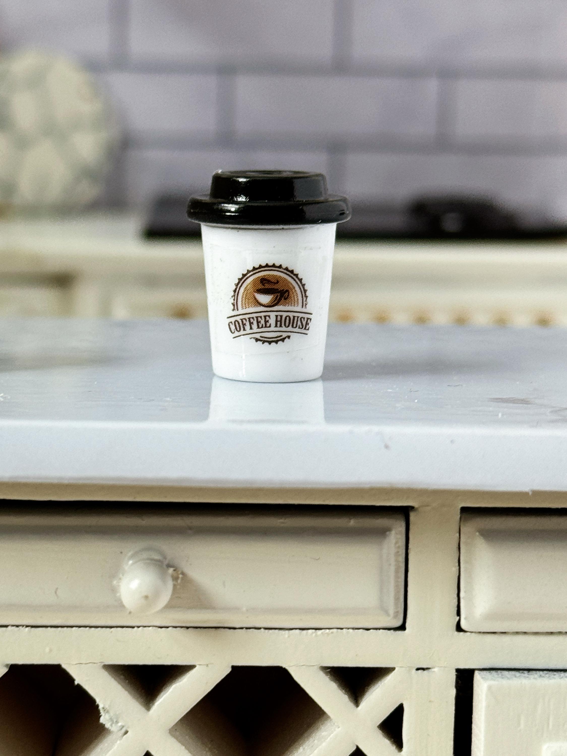 Set di tazze da caffè in miniatura in scala 1:12, accessori decorativi