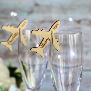 Personalized Airplane Drink Tags