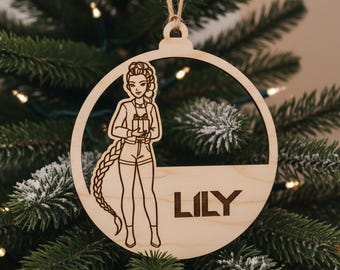 Personalisierte Kpop Dämonenjäger Weihnachtsverzierung - individuelle Holz Rumi Weihnachtskugel - personalisiertes Huntrix Dekor - Kpop Fan Geschenk