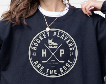 Funny Hockey Crew Neck Sweatshirt, Hockey Player Sweatshirt, Hockey Gifts, Hockey Coach Gift, Ice Hockey, Hockey Mom Gift, Game Day