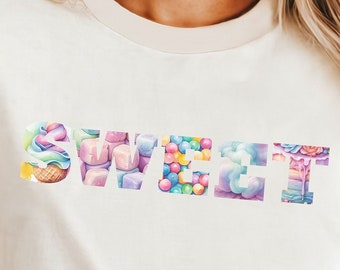 Comfort Colors Cotton Candy T-shirt, SWEET Pastel Tee, Summer Apparel, Ombre Rainbow Top