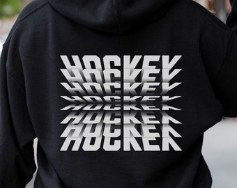 Oversized hockeyhoodie: print op de achterkant, uniseks sweatshirt