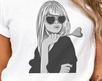 Pop Art Shirt, Retro Girl T-Shirt, Pop Art Girl, Pop Punk, Street Style