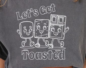 Vintage S'mores Comfort Colors T-Shirt: Retro Camping Graphic