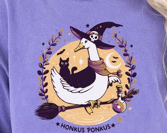 Silly Goose Halloween T-Shirt: Honkus Ponkus Comfort Colors Tee