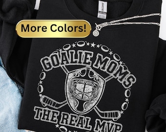 Keeper moeders hockeysweater, echte MVP trui met ronde hals, hockey moeder cadeau, shirt keeper moeder, hockeystickkleding