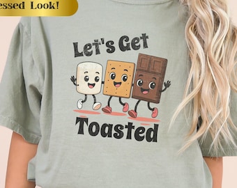 Vintage S'mores Comfort Colors T-Shirt: Retro Camping Graphic