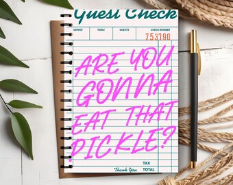 Pickle Lover Spiral Notebook, Trendy Pickle Gift Idea, Pickle Fan Journal, Pickle Thank You Gift