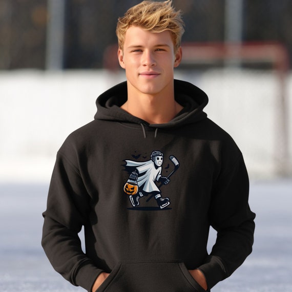 Halloween Hockey Ghost Sheet Hoodie Hockey Trick or Treat Sweatshirt Hockey Hoodie Halloween Hoodie Gift Etsy Canada