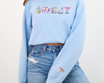 Candy Pink Oversized Sweatshirt: Pastel Sweet 16 Crewneck
