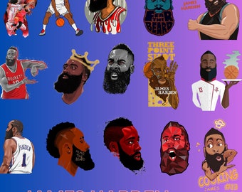 James Harden SVG and PNG Digital Illustrations: Unique Art for Basketball Enthusiasts,Basketball  illustrations Svg,Basketball posters Svg.