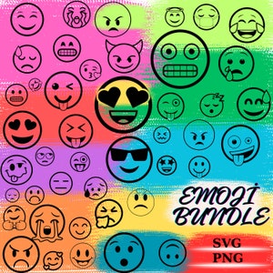 Celebrate Your Creativity with a Variety of Emoji Art: SVG and PNG Files. Create Your Own Design Emoji Svg,Digital Art Svg Instant Download.