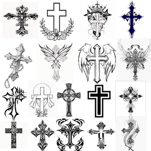 Archivos SVG de cruz cristiana, archivo svg de cruz, clipart de cruz, archivo svg de cruces, svg católico, silueta de cruz, archivo de corte de cruz cricut Descarga digital