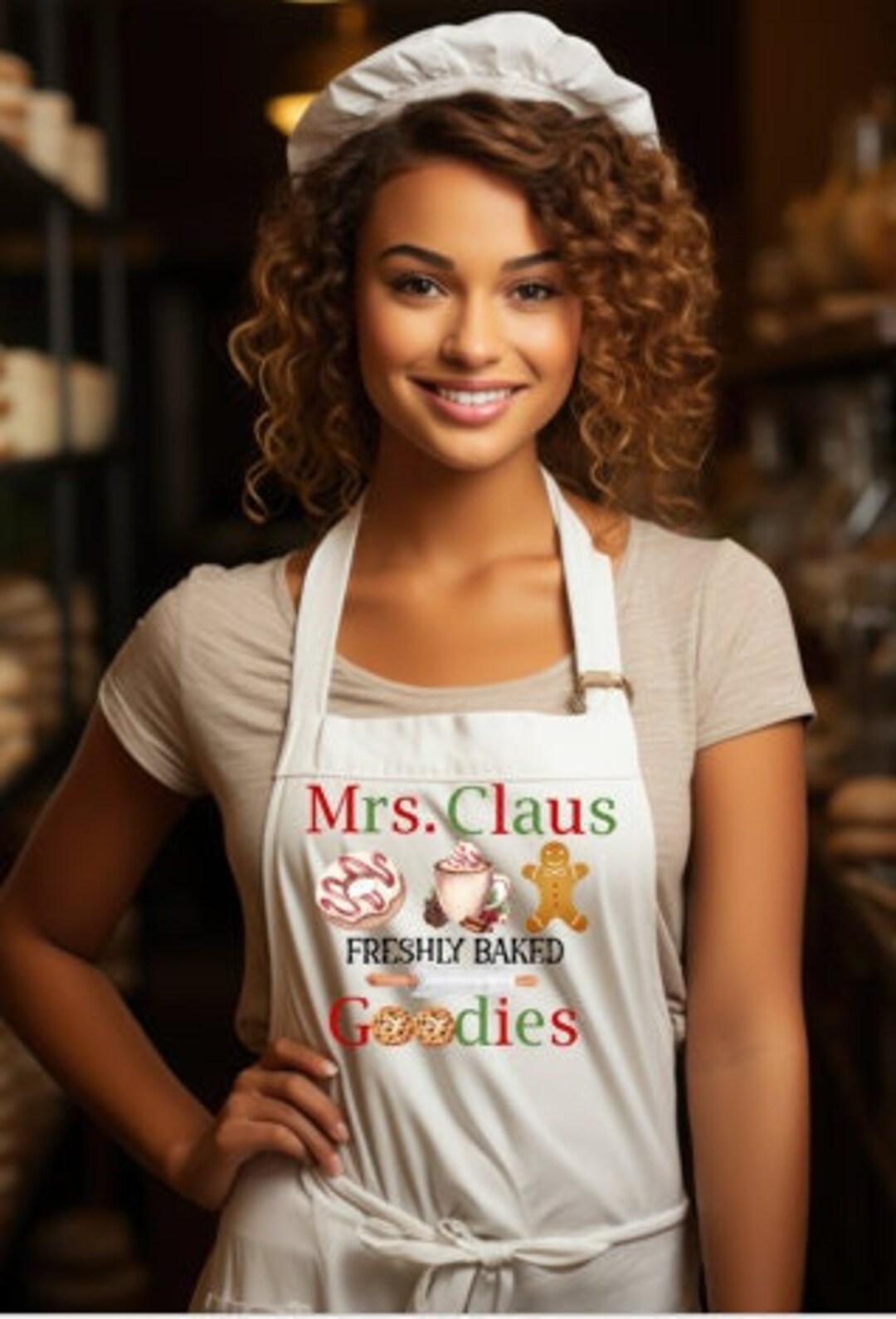 CHRISTMAS APRON Mrs. Claus Apron Aop Apron Cooking Apron Etsy