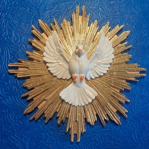 Santisimo Holy spirit dove, Monstrance Santisimo bóveda Gold Standing crucifix spiritism misa spirit drawing cross prayer kardec Jesus Saint