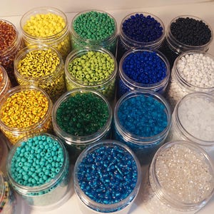 Orisha Beads 6/0 Czech Seed Beads in Jars – For Elekes, Ilekes, Ildes, Mazos | Santeria Lucumi Candomble Yoruba Orisha Necklaces