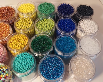 Perline Orisha 6/0 Perline di semi ceche in barattoli - Per Elekes, Ilekes, Ildes, Mazos / Santeria Lucumi Candomble Yoruba Collane Orisha