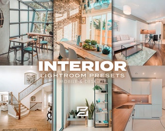 18 Lightroom-presets INTERIEUR, voorinstellingen onroerend goed en interieurontwerp, mobiele presets, desktoppresets, fotobewerking, eigendomsverbeteringen