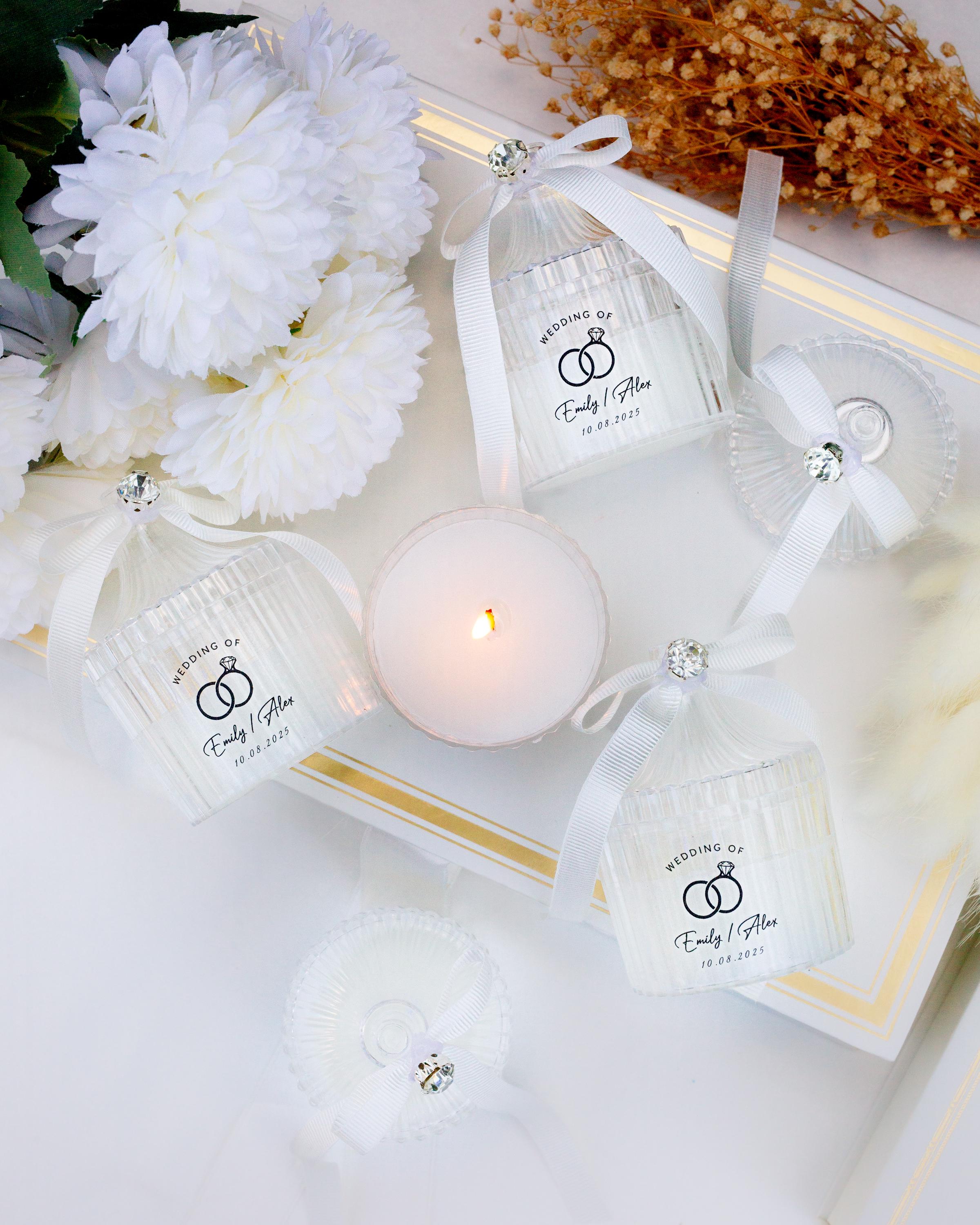 Personalized Wedding Favor Candles: Soy Wax, Bridal Shower Party Favors ...