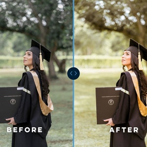 Capture the essence of graduation day with our portrait photography filters. Add warmth and depth to your photos with just one click.