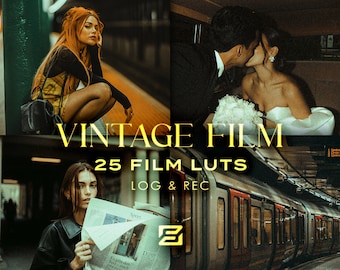 VINTAGE Cinematic Film LUTs Pack for Color Grading | Video Editing, Video Presets | Final Cut, Premiere Pro, Davinci Resolve, Video Filters