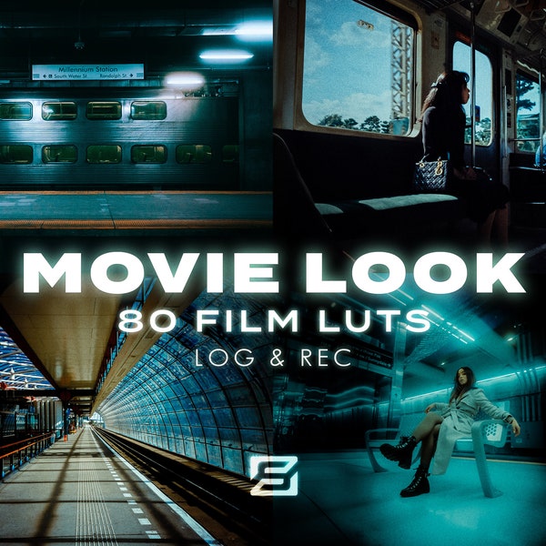 80 Cinematic Film LUTs Pack for Color Grading, Video Editing, Retro Luts, Video Presets, Premiere Pro, Final Cut, Aesthetic Video Filters