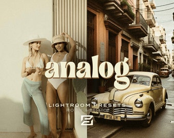 5 ANALOG Presets, Mobile Lightroom, Retro Grain Presets, Analogue Presets, Film Preset, Fujifilm Filter, Aesthetic Film Presets,Warm Vintage