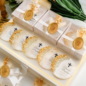 Religious keepsake magnet favor ideal for mi bautizo events