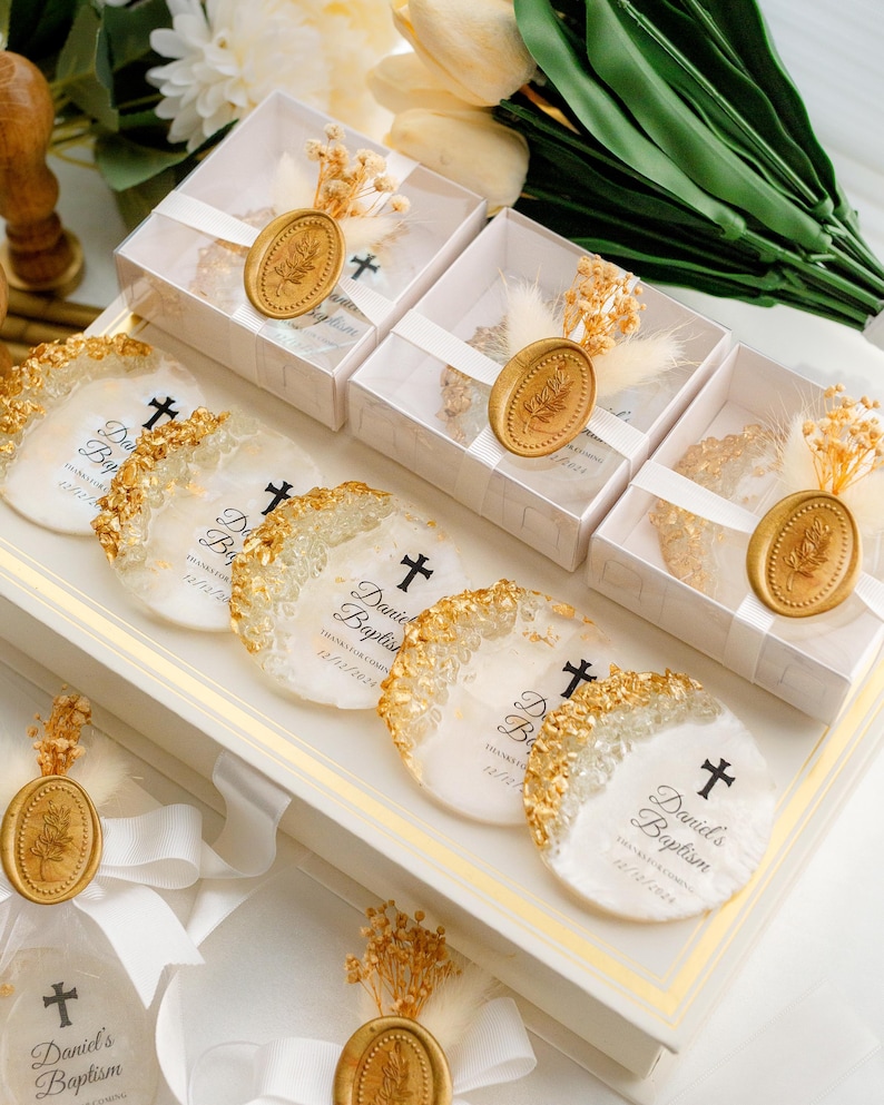 Religious keepsake magnet favor ideal for mi bautizo events
