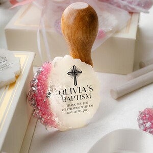 Durable resin magnet keepsake ideal for communion and christening events
