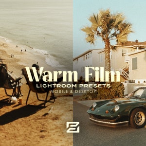 50 FILM Presets, Warm Aesthetic Preset, Outdoor Vintage Clean Look Photo Filter, Mobile Lightroom Preset, Retro Preset, Disposable Presets