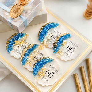 Milestone Birthday Magnet Favor for Adults – Custom Bronze Epoxy Gift for 40th, 50th, 60th, 70th, 80th, 90th, 100th Birthday Celebrations