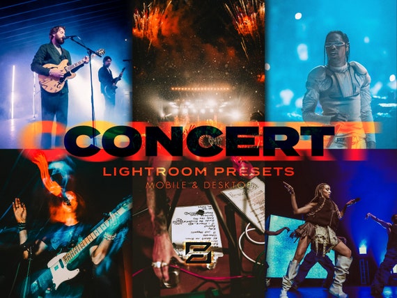 CONCERT Presets, Night Club Presets, Event Presets, Night Life Presets, Vibrant Festival Presets, Neon Presets, Lightroom Mobile and Desktop