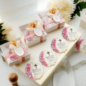 Glossy custom magnet favor for mi bautizo celebrations and dedications
