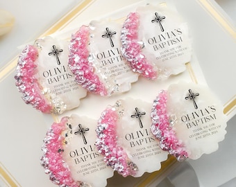 Imanes de Bautizo Personalizados, Recuerdo en Resina Epoxi, Recuerdo de Primera Comunión y Baby Shower