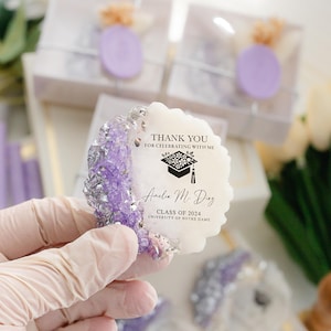 Personalized Graduation Gift for Guests, Class of 2025 Epoxy Magnet Favor, High School & College Grad Party Favor, Custom Resin Magnet
