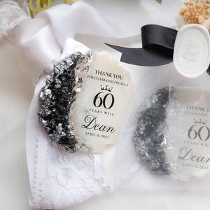 Custom Resin Birthday Magnet Favor – Personalized Party Gift for Guests, 30th 40th 50th 60th 70th 80th 90th 100th Birthday Epoxy Keepsake