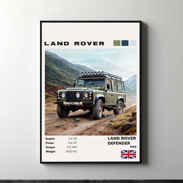 Landrover Defender print Car Art greenlaning Wall Art offroad 4x4 icon wall art Print boys Room gift overlanding fan Wall Poster 4x4 Poster