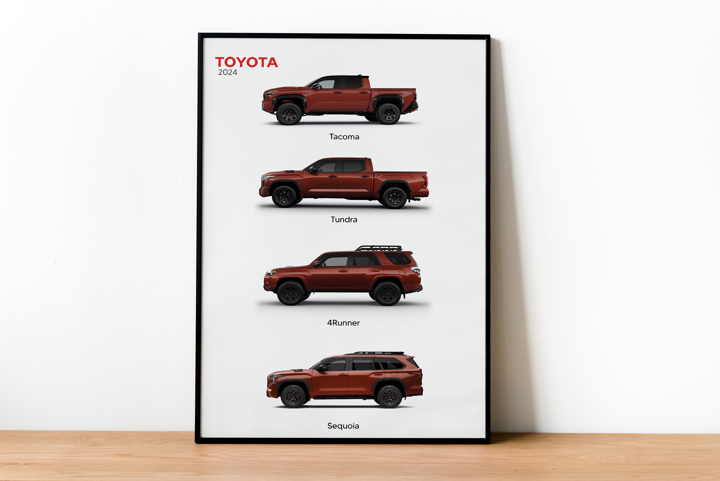 Toyota Offroad SUV and Pickup Poster Vintageinspired Wall Art for Car Enthusiasts Home Decor