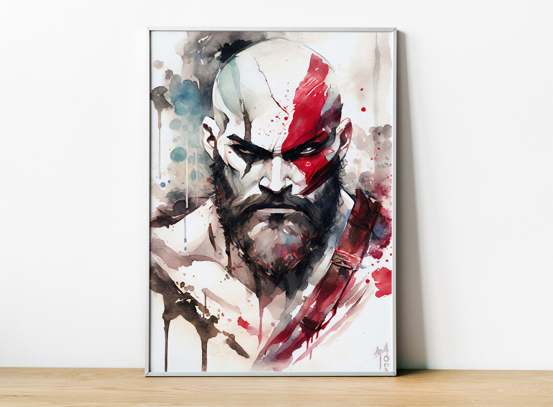 God of War Kratos, God of War Print, Video Game Poster, Gaming Wall Art ...