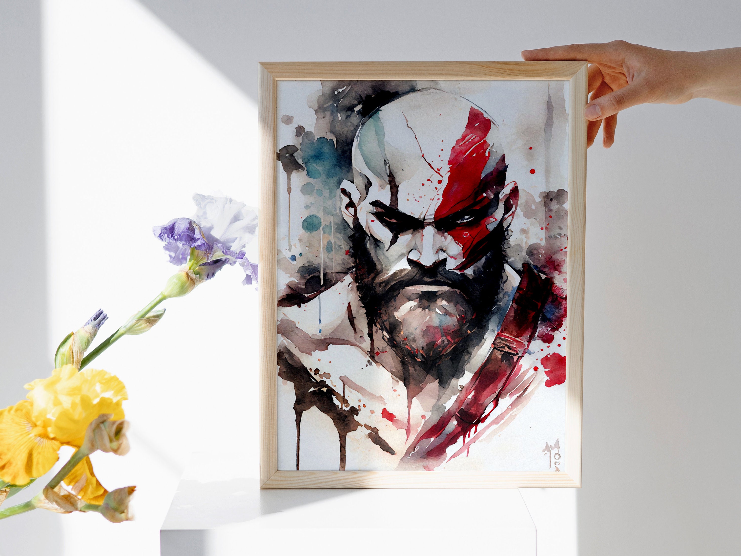 God of War Kratos, God of War Print, Video Game Poster, Gaming Wall Art ...