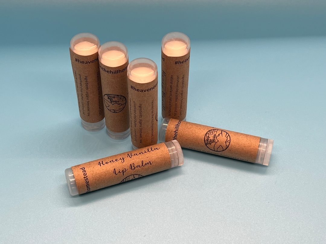 Honey Vanilla Lip Balm All Natural, Chemical and Preservative Free Two