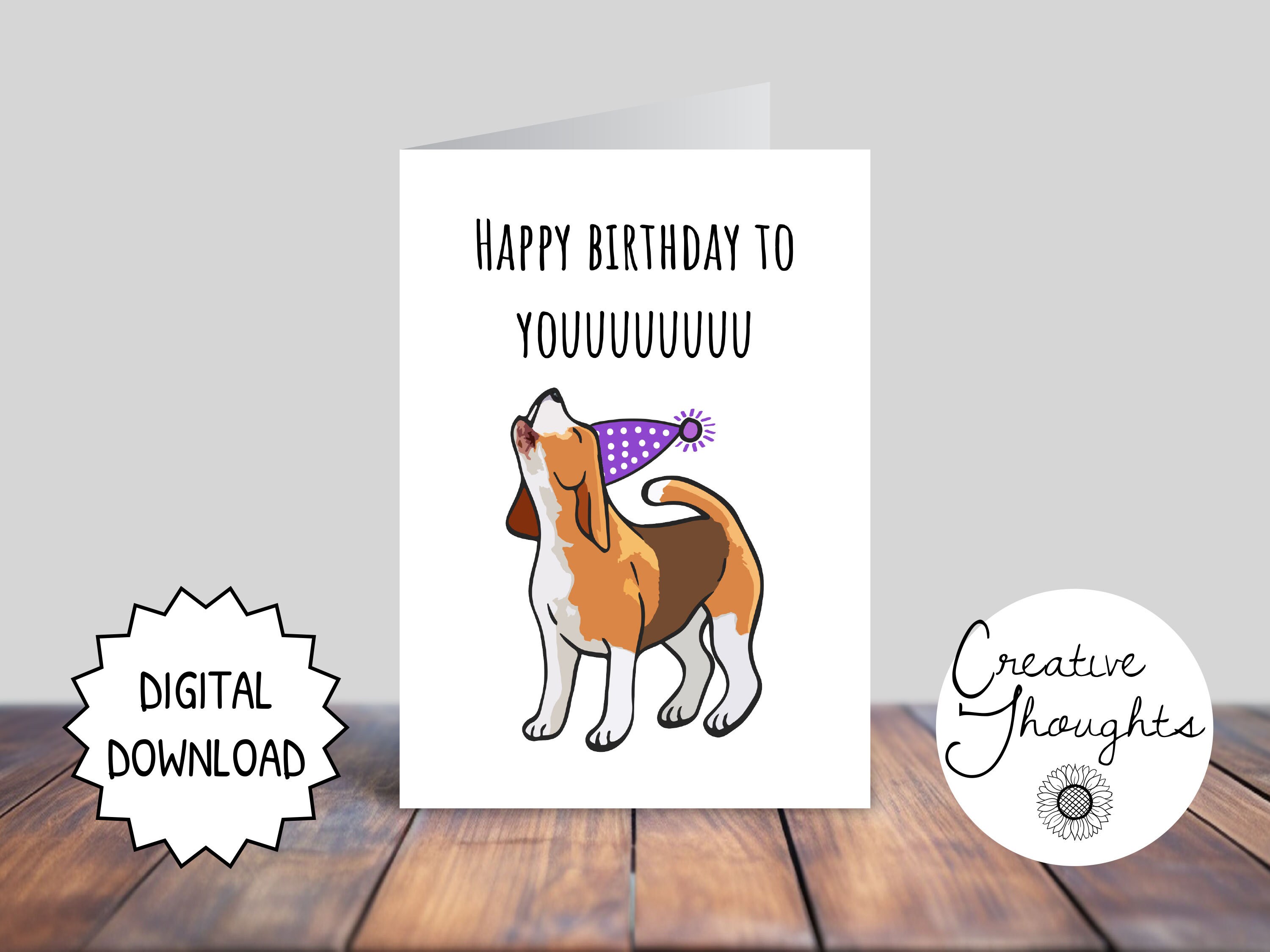 Printable Dog Birthday Card Printable Birthday Card Funny - Etsy
